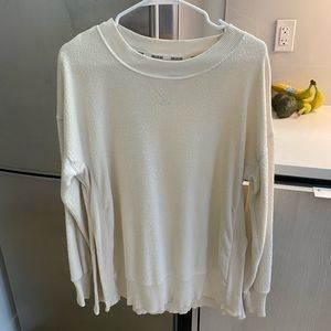 aerie sherpa cozy slit sweater